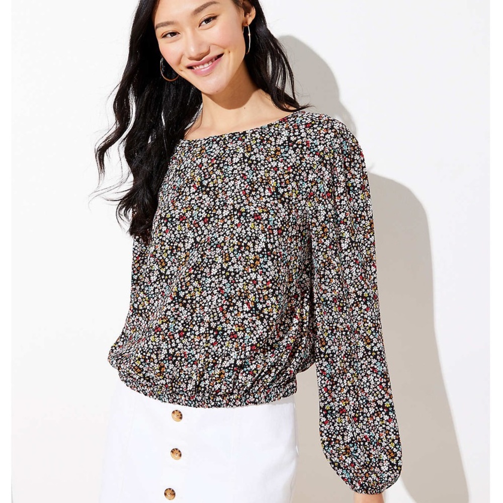 LOFT Garden Wrap Back Blouse | NWT | M